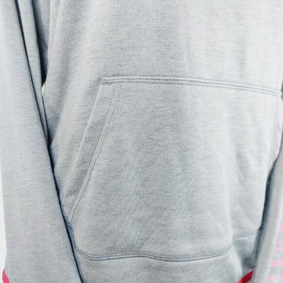 Nike Women's Grey Pink Dri-FIT Just Do It Lightweight Pullover Hoodie Size L - Picture 9 of 14